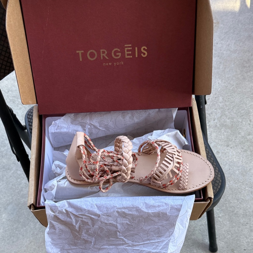 Torgeis New York Women's Braided Sandals - Cream